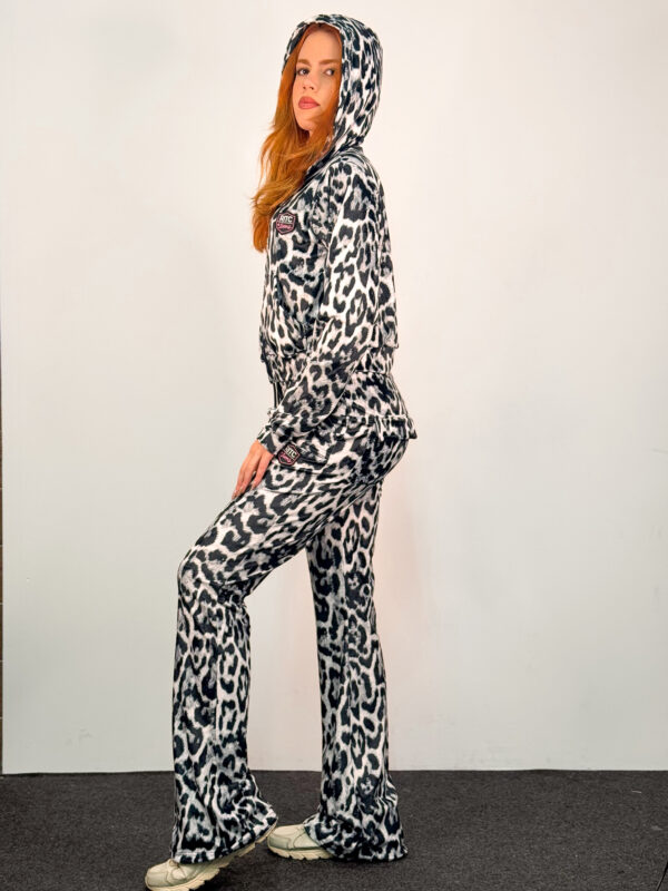 Βελουτέ Σετ Vivian White Leopard Print