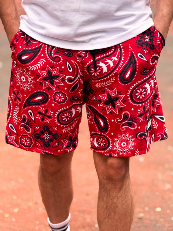 Βελουτέ Βερμούδα Logan Red Bandana Print