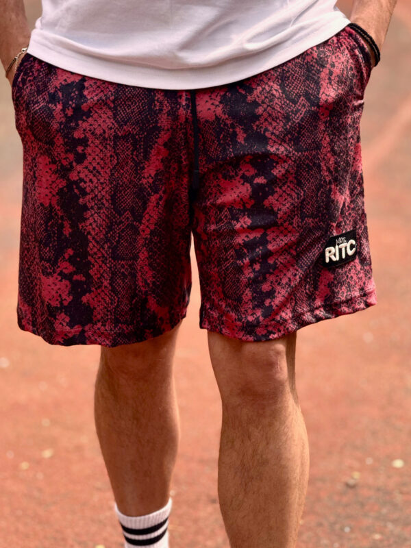 Βελουτέ Βερμούδα Logan Red Snake Skin Print