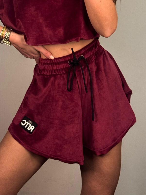 Βελουτέ Shorts Melody Burgundi