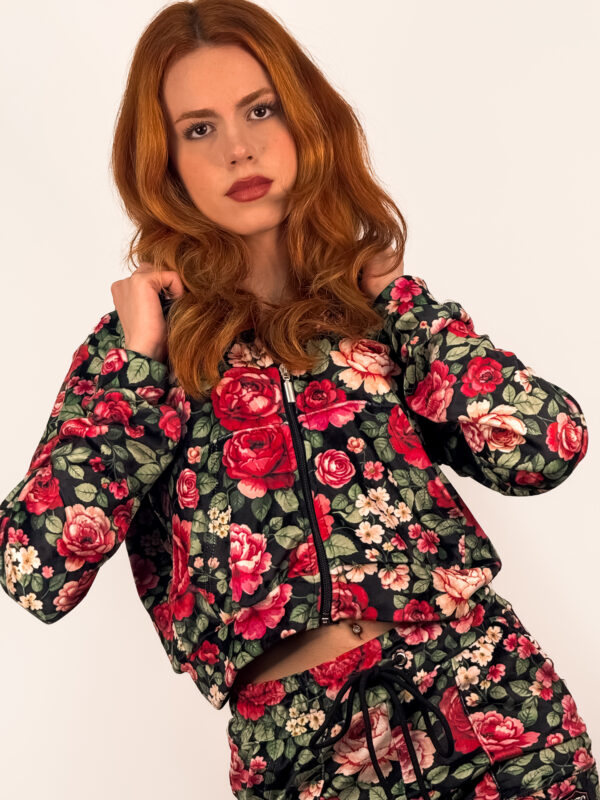 Βελουτέ Hoodie Vivian Floral Print