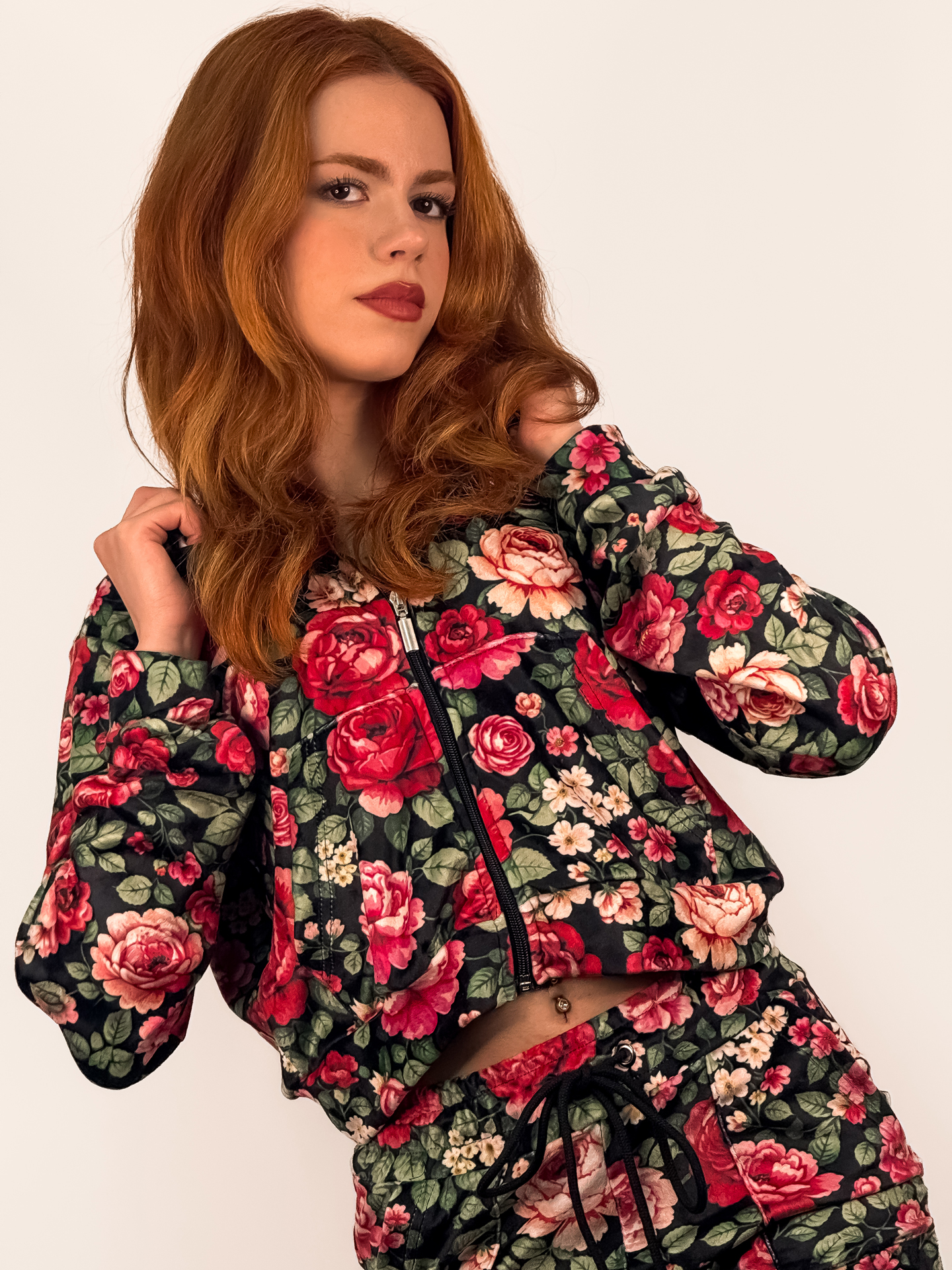 Βελουτέ Hoodie Vivian Floral Print - Image 3