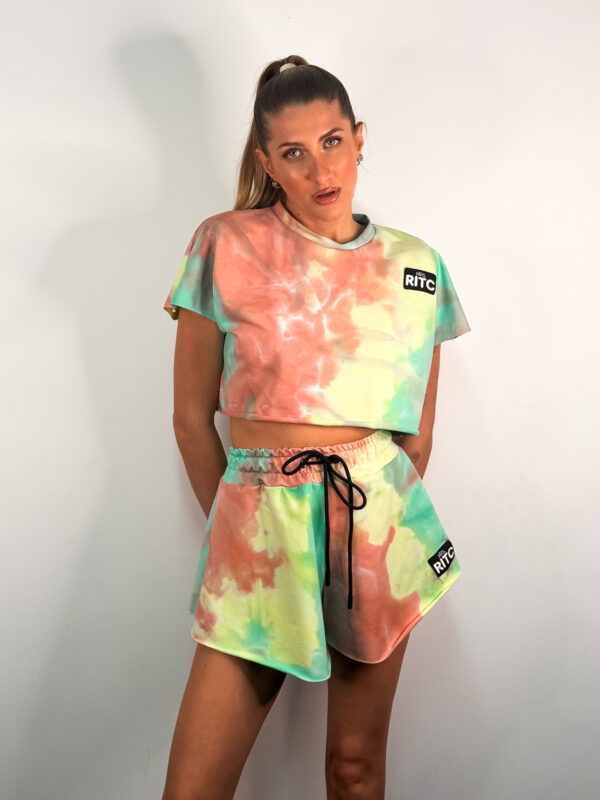 Βαμβακερό Σετ Valerie Tie Dye Orange Yellow Green Print
