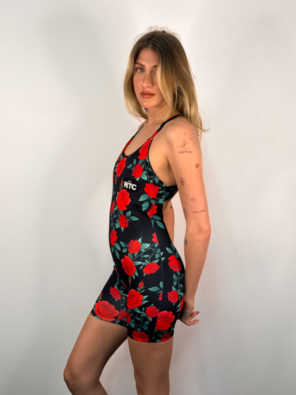Ολόσωμη Αμάνικη Φόρμα Melissa Roses Print
