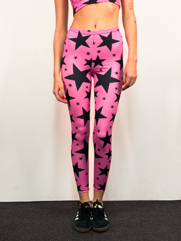 Κολάν Ramona Pink Black Stars Print