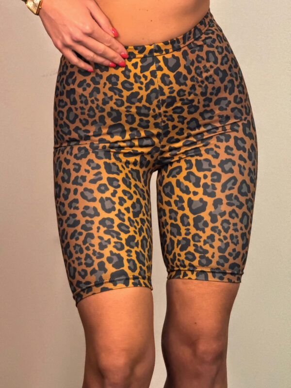 Ποδηλατικό Κολάν Alexia Golden Brown Leopard Print