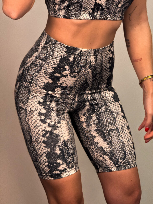 Ποδηλατικό Κολάν Alexia White Snake Skin Print