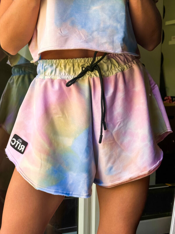 Βαμβακερό Shorts Melody Tie Dye Ciel Pink Yellow Print