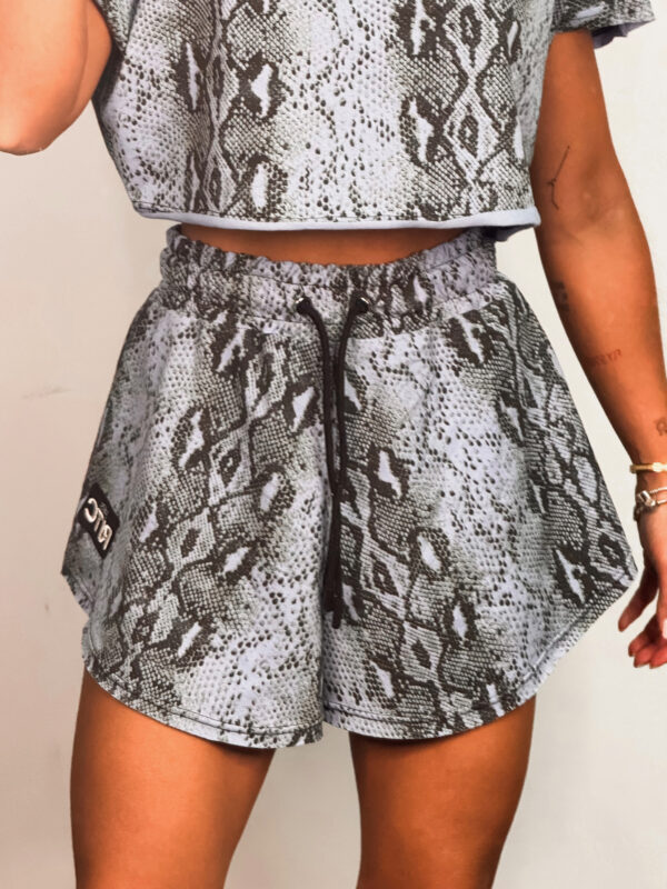 Βαμβακερό Shorts Melody White Snake Skin Print