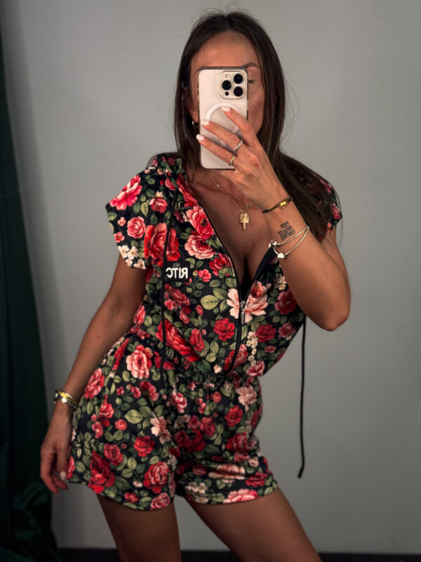 Βελουτέ Ολόσωμη Φόρμα Naomi Floral Print