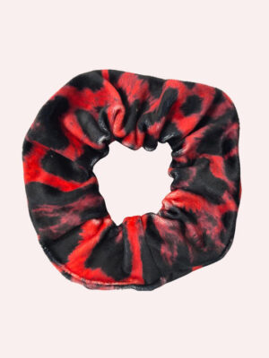 Scrunchie Daisy Red Leopard Print