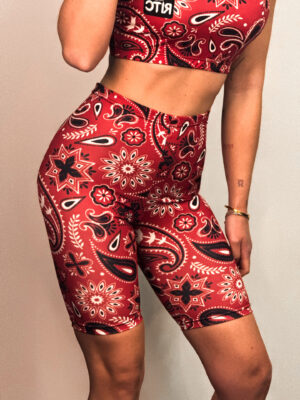 Ποδηλατικό Κολάν Alexia Red Bandana Print
