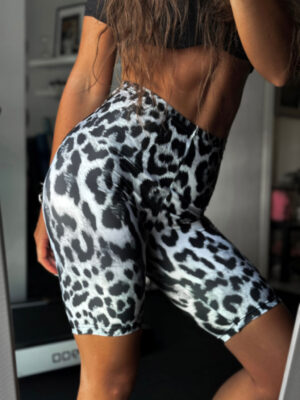 Ποδηλατικό Κολάν Alexia White Leopard Print