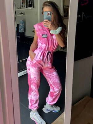 Cotton Sleeveless Jumpsuit Callie Pink