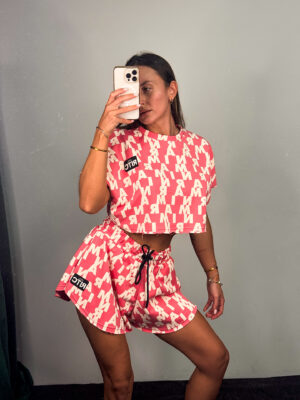 Βαμβακερό Σετ Shorts Valerie Letterplay Print