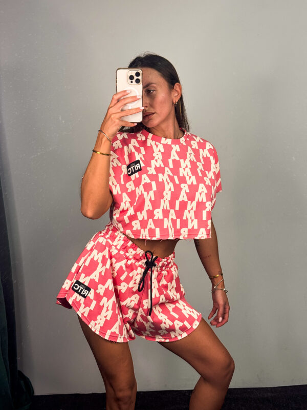 Βαμβακερό Σετ Shorts Valerie Letterplay Print