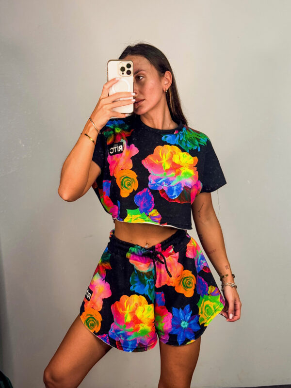Βαμβακερό Σετ Shorts Valerie UV Bloom Print