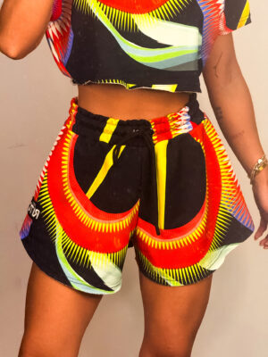 Βαμβακερό Shorts Melody Solar Burst Print