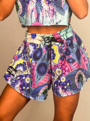 Cotton Shorts Melody Tropical Garden Print