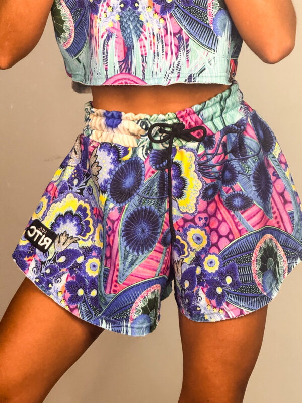 Βαμβακερό Shorts Melody Tropical Garden Print