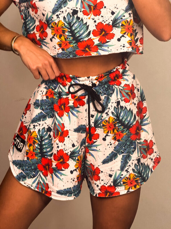 Βαμβακερό Shorts Melody Tropical Hibiscus Print