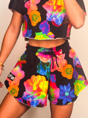Βαμβακερό Shorts Melody UV Bloom Print