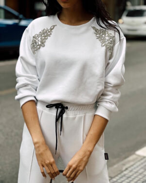Victoria Cotton Crystal Set White