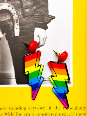 Σκουλαρίκια Colorful Lightning Bolt