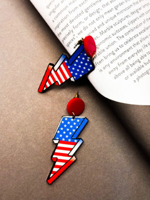 Σκουλαρίκια USA Lightning Bolt