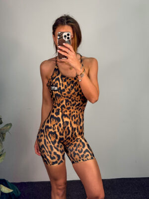 Ολόσωμη Αμάνικη Φόρμα Melissa Leopard Print