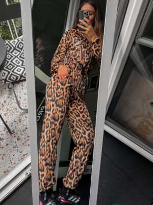 Ολόσωμη Βελουτέ Φόρμα Renata Leopard Print