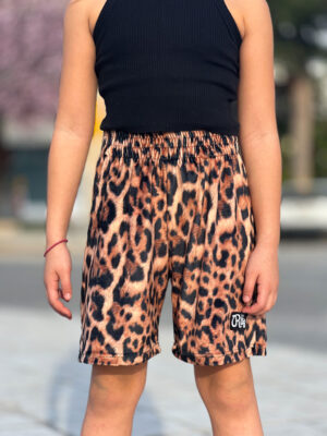 Παιδική Βελουτέ Βερμούδα Trinity Leopard Print