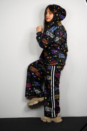 Kids Velvet Set Josie Fashion Limousine Print