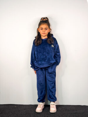 Kids Velvet Set Luna Navy Blue