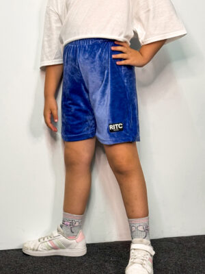 Kids Velvet Bermuda Shorts Nora Blueberry