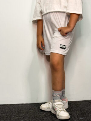 Kids Velvet Bermuda Shorts Nora Coconut White