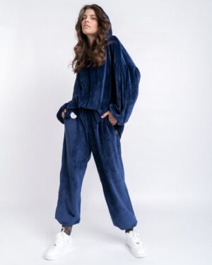 Navy Blue Cloud Velvet Set