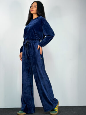 Fashion Limousine | Victoria Navy Blue Velvet Set
