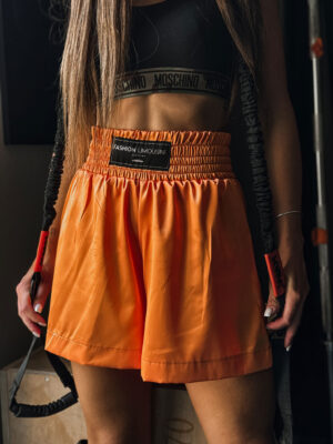 Orange Satin Rocky Boxing Shorts