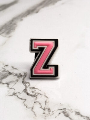 Pink Alphabet Letter Z Shoe Charm