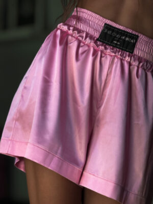 Pink Satin Rocky Boxing Shorts