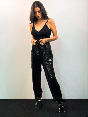 Sequin Pants Drew Black
