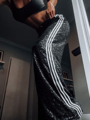Fashion Limousine | Παντελόνα παγιέτα Melanie Black