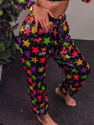 Raina Multi Color Stars Sequin Pants