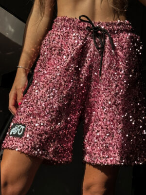 Bermuda Shorts Sequin Melanie Salmon Pink