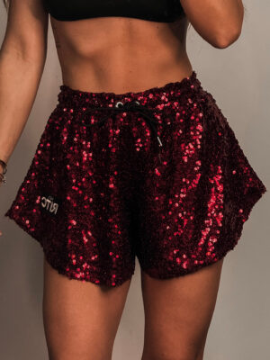 Shorts Παγιέτα Ruby Burgundy