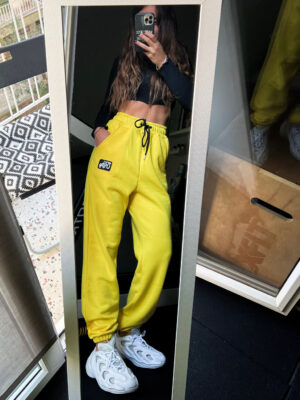 Φόρμα Παντελόνι Φούτερ Milana Yellow