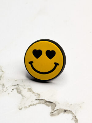 Heart Eyes Smiley Shoe Charm