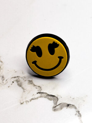 EyeLashes Smiley Shoe Charm