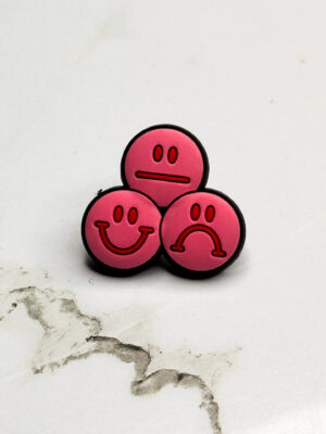Pink Smilies Shoe Charm